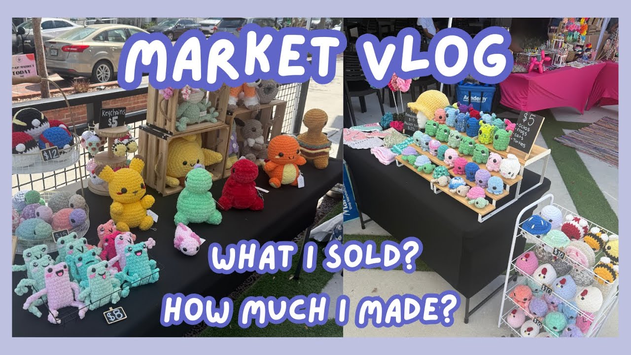 MARKET DAY VLOG 🍀 how much I made 💰 what I sold 🛍️ - YouTube