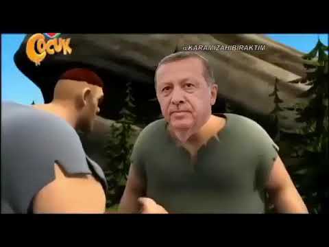 Keloğlan masalları Recep Tayyip Erdoğan la küfürlü montaj çizgi film izle 2021