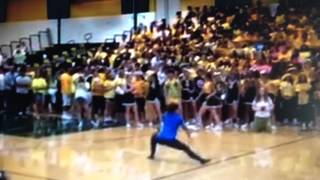 Kristen Hellar Freshman improv at the 2015 Morris Knolls Pep Rally