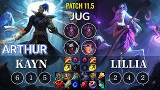 HLE Arthur Kayn vs Lillia Jungle - KR Patch 11.5