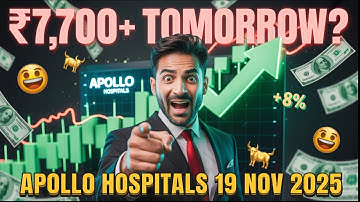 🚨 Apollo Hospitals Prediction 19 Nov 2025 | APOLLOHOSP Tomorrow Target ₹7,650+? Technical Analysis!