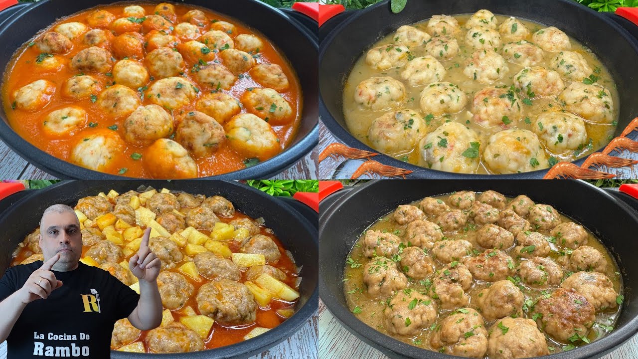 4 Recetas de Albóndigas Fáciles y Económicas 😍 ¡Te encantará! 😋😋