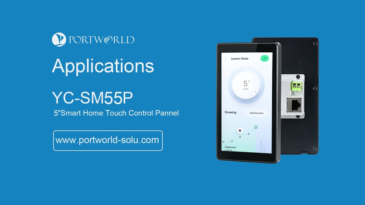 Portworld YC-SM55P Smart Home Touch Control Panel - YouTube