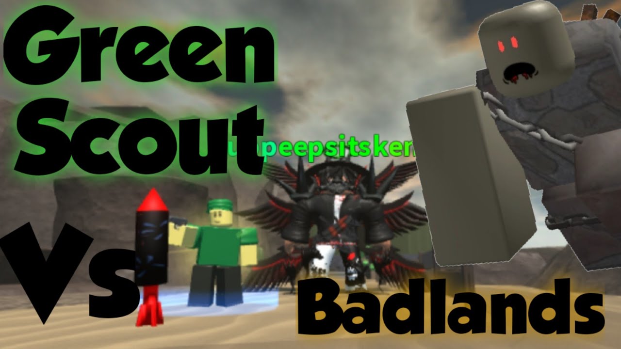 How Far can you Go in Badlands with Green Scout? (Tower Defense Simulator)