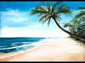 White beach in Watercolors Painting Demonstration