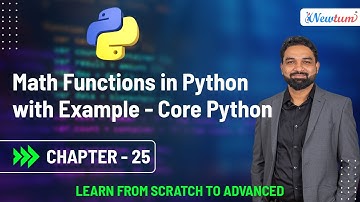 Math Functions in Python with Example - Core Python | Chapter 25