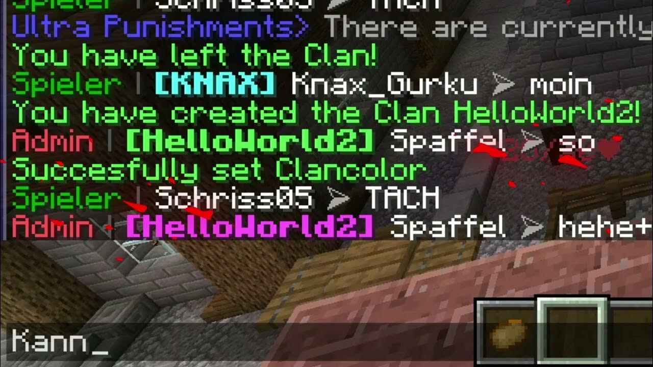 Minecraft clans plugin by spaffel spigot 1 18 1 19 youtube