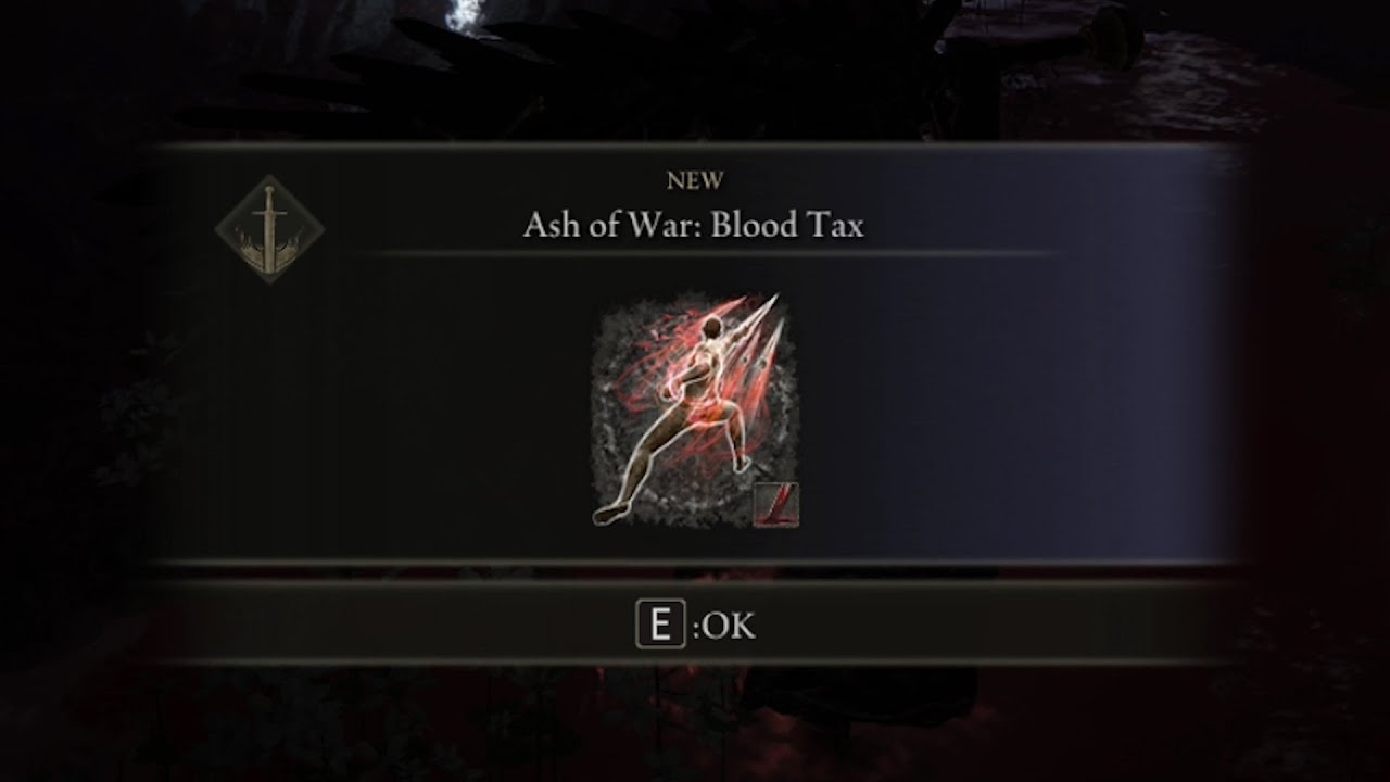 Elden Ring Ash of War Blood Tax Location YouTube