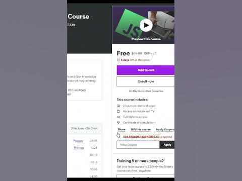 Javascript For Beginners Complete Course - Udemy Free Course #free # ...