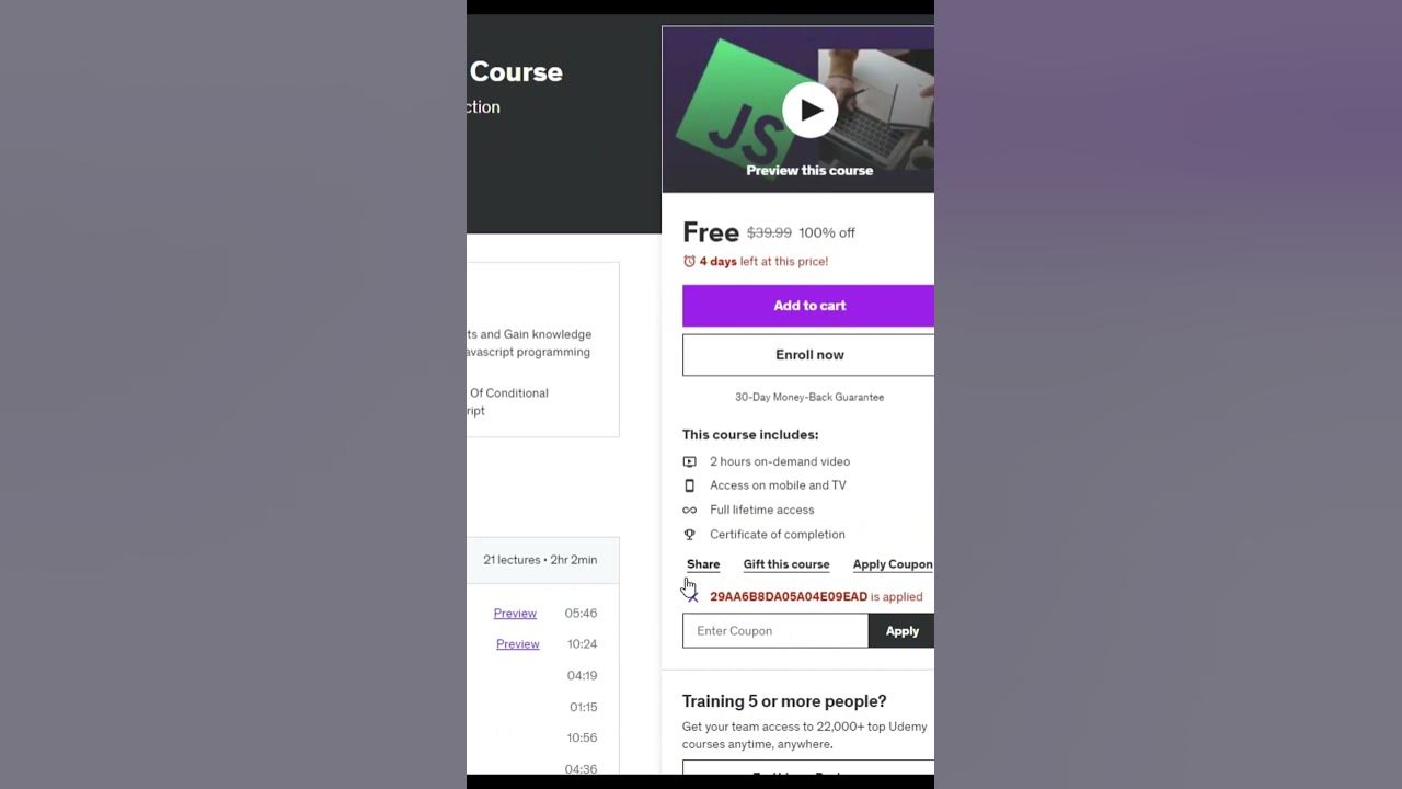 Javascript For Beginners Complete Course - Udemy Free Course #free # ...