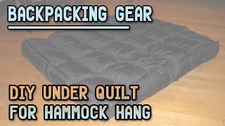 Finished Hammock Underquilt