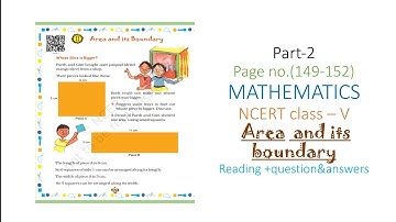 Class 5th maths chapter-11 Area and it