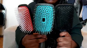 Comparison/Review |Denman D38 vs Flexy brush vs Paddle brush |Detangling Afro curly 3C hair