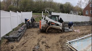 Muddy mess, 120+ yards of fill removed! New retaining wall build! by Allen Construction 9,260 views 1 year ago 19 minutes