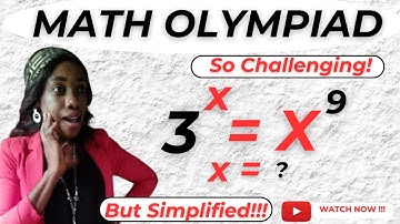 A Challenging Math Olympiad Question. 3^x = x^9 #algebra #mathhelp