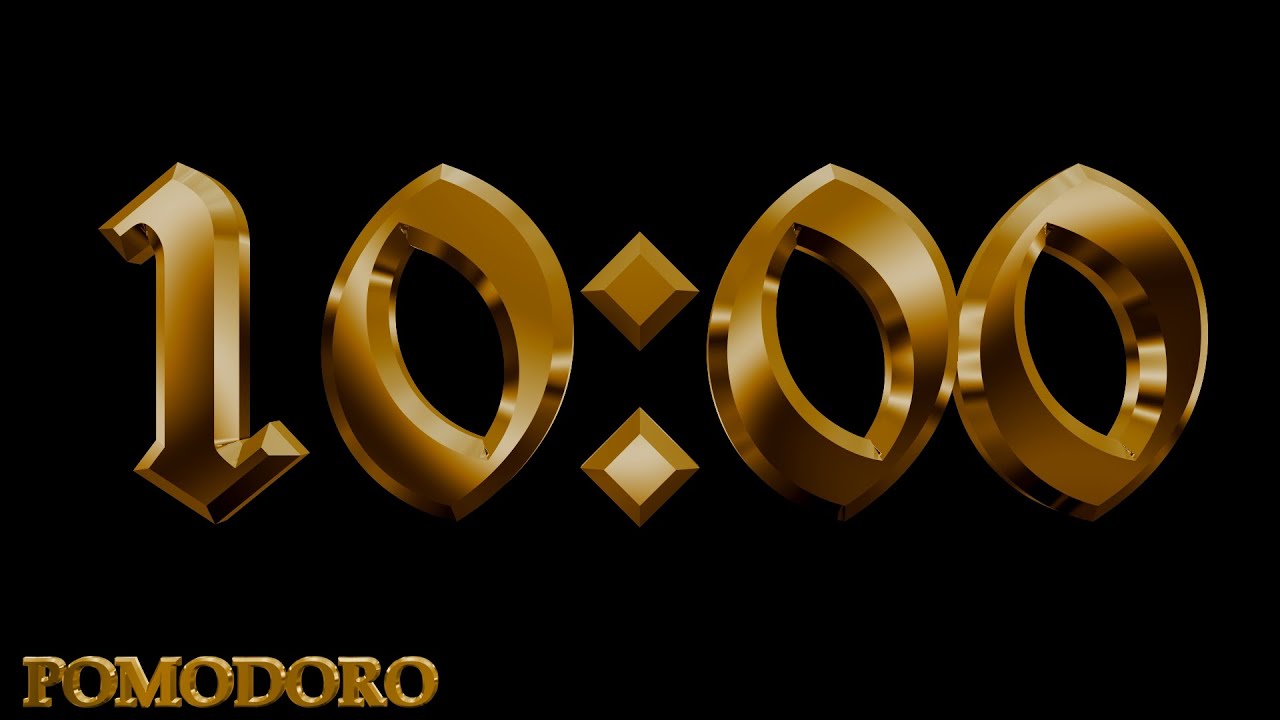 10 Minute Golden Timer - Study - Work - Deep Focus - Countdown Timer ...
