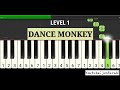 dance monkey piano easy tutorial level 1