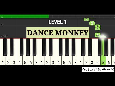 dance monkey piano easy tutorial level 1