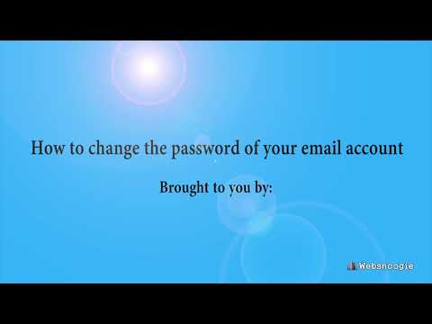 How to change the password of your email account with The Websnoogie