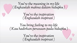 Chicago - You're The Inspiration - Lyrics ( Terjemahan Indonesia )