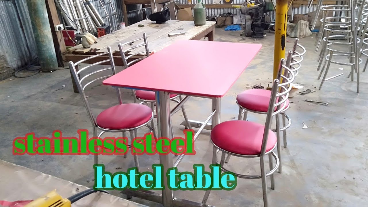 Stainless steel hotel table design stainless steel dining table design