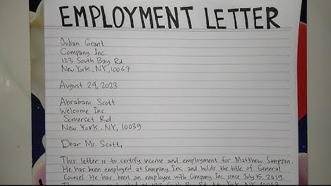 How To Write An Employment Letter Step by Step Guide | Writing Practices
