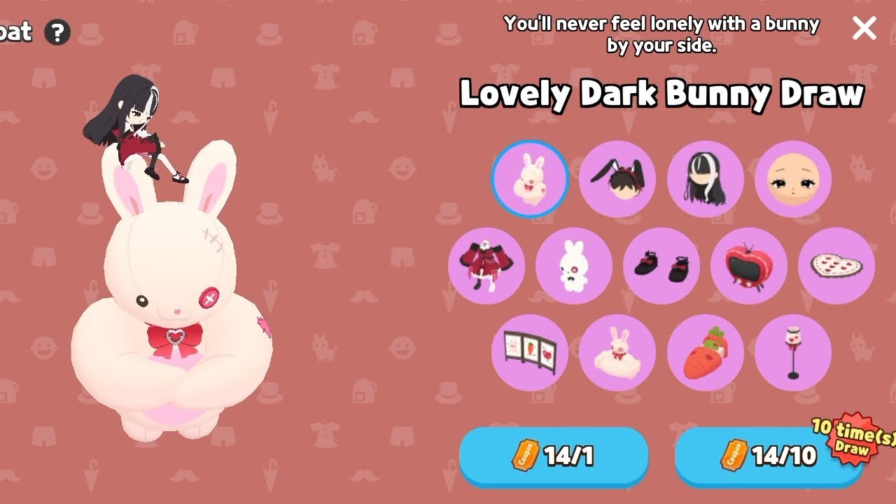 Lovely Dark Bunny Draw | Play Together Game || #playtogethergame 