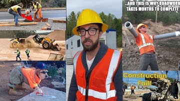 Construction fail 2024 The new guy lied on his resume #construction #funnyvideo #comedy