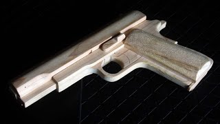 The blowback mechanism of a rubber band gun.