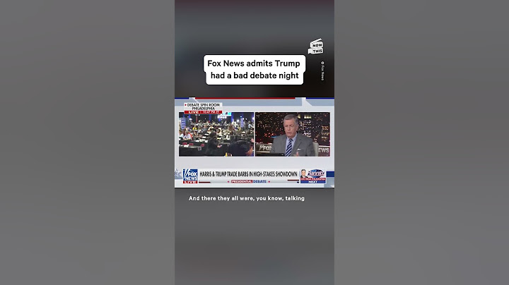 Fox News Notes Donald Trump's 'Bad' Debate Performance