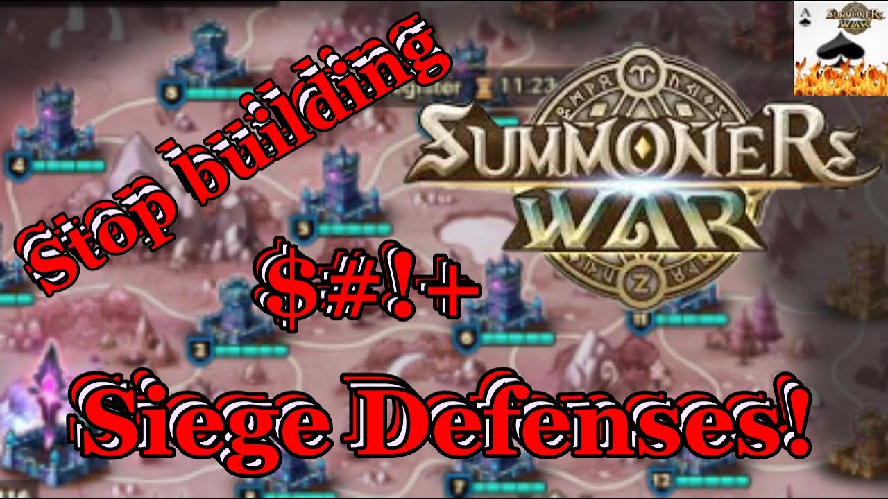 How to build GOOD SIEGE Defenses! (summoners war) YouTube