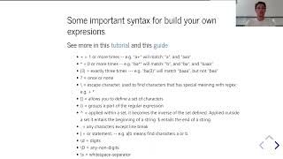 Video 8 2 Extracting patterns from text using regex