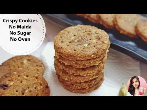 Ragi Oat Cookies | Ragi Biscuit Recipe No Sugar, No Maida, No Oven | Healthy Oats Cookie Recipe