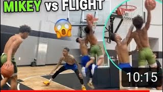 Mikey Williams catches a body on flight 1v1