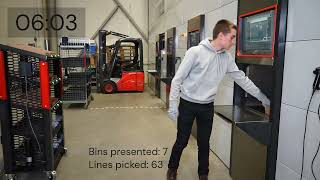 A light-guided Agilon batch picking 350 lines per hour