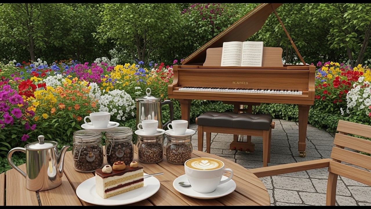 Morning Spring Jazz ☕ Relaxing for Study, Work & Focus | Cozy Café 1.5 Hours