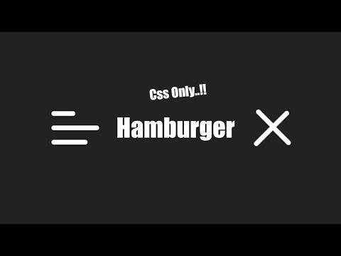 How To Make Hamburger Menu Using Css | Css Only Hamburger Menu | Hamburger Menu Using Css