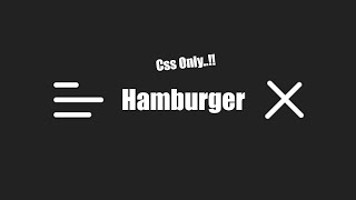 Full How To Make Hamburger Menu Using Css | Css Only Hamburger Menu | Hamburger Menu Using Css Update