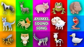The Animal Sounds Song | Kids Songs and Nursery Rhymes || Can you name the animal sound? || EduFam ~