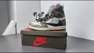 Jordan 1 Retro High OG SP Travis Scott Mocha From The Best Rep Website|Unboxing&Review