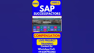SAP SuccessFactors Compensation Training  Online Class 2 11th July 2025 #sapsuccessfactorstraining