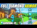 MY NEW SURVIVOR SERIES I FIND A VILLAGE AND MAKE FULLY DIAMOND ARMOUR #minecraft 