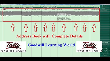 Tally TDL for Address book with Contact Details, GST Number and Closing Balance (Updated Version)