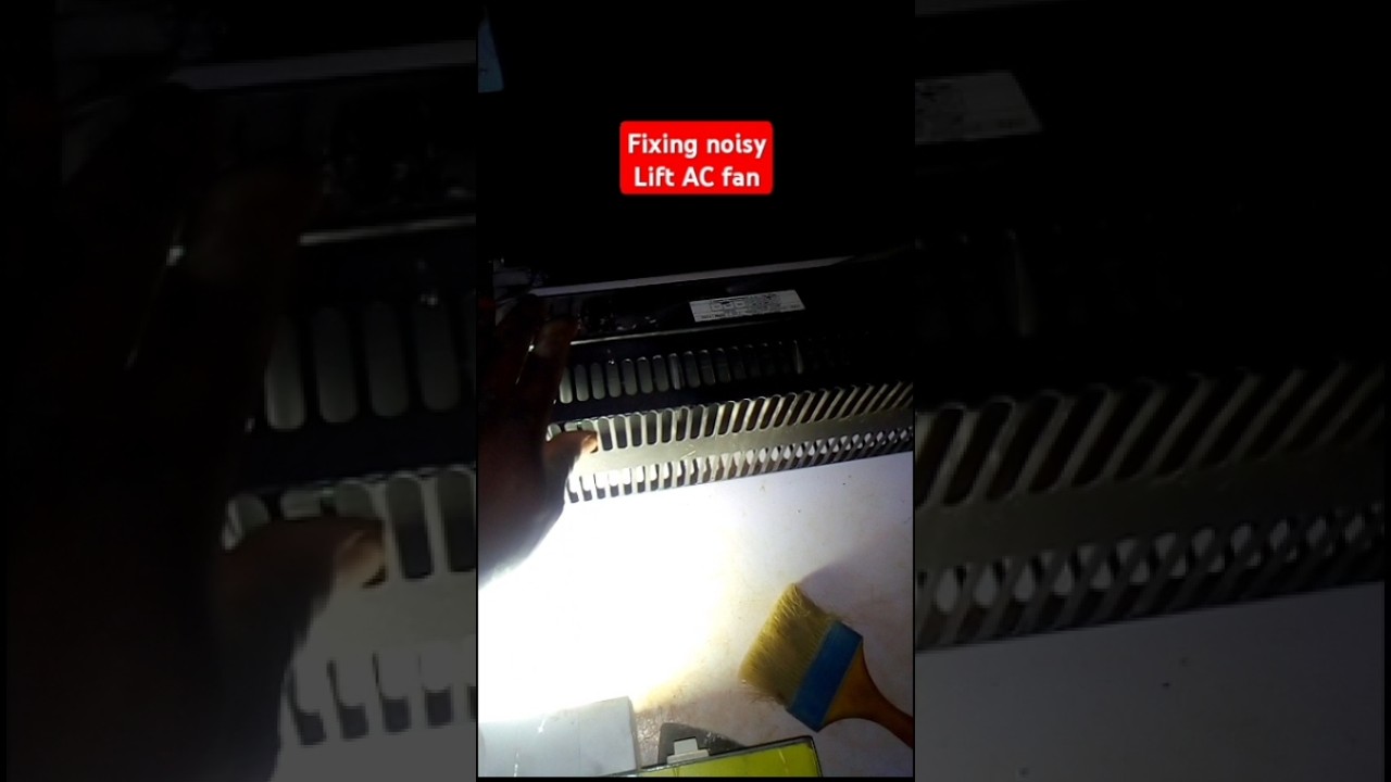 Fixing noisy elevator fan (blower)