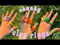 DIY CHUNKY CLAY RINGS from tiktok & pinterest (40+ designs)