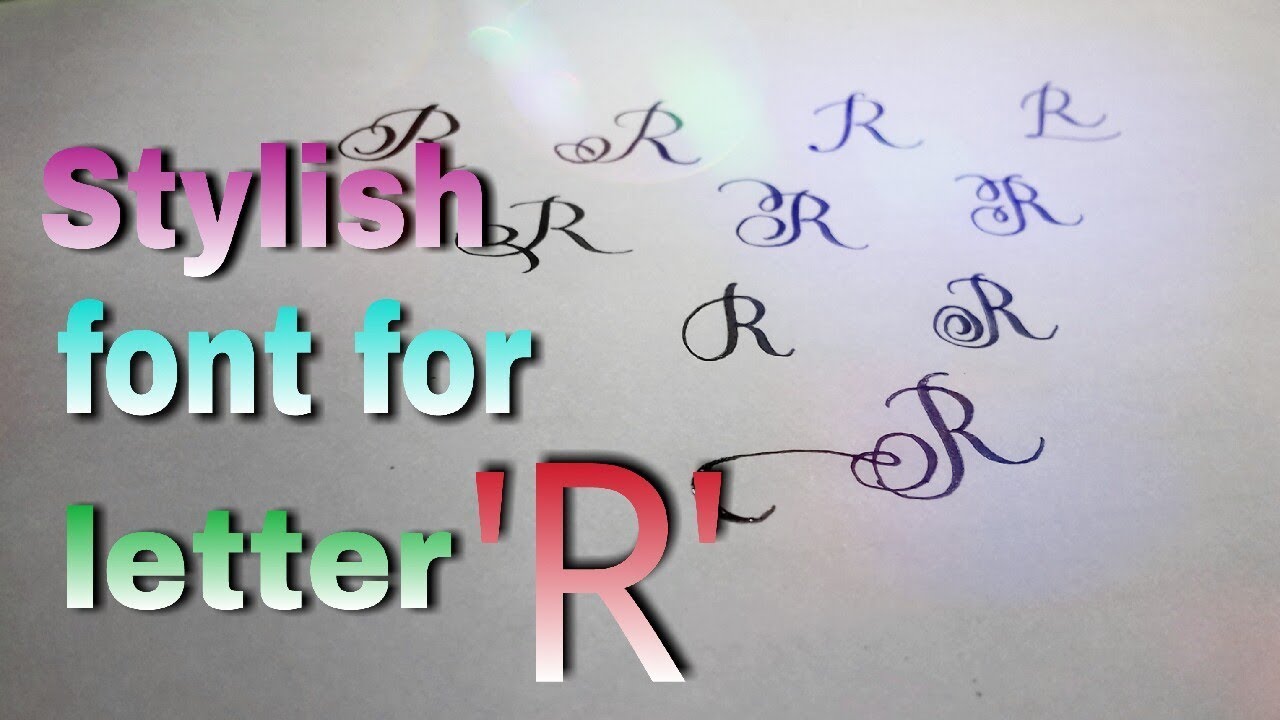 Stylish font for letter 'R' || how to improve your handwriting || - YouTube