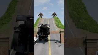Cars &amp; Long Capsule Bus vs Logs Trap - BeamNG.Drive #shorts #beamngdrive #bus