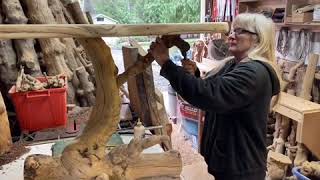 Building a Burly LodgePole Pine Hall Table