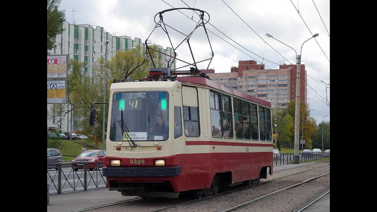 Санкт-Петербург.Поездка на трамвае № 41. пл.Тургенева - завод Северная ...