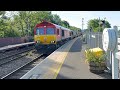 DB cargo stops at Lea Road to exchange drivers 08;38 62E 66019 & 66096 6G01 Lea Road 24/5/3026